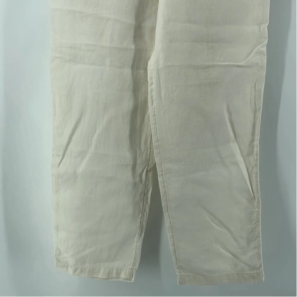 Mng 100% linen pants cream Color vacation light weight sz xs